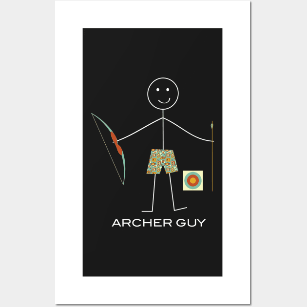 Funny Mens Archery Design Wall Art by whyitsme